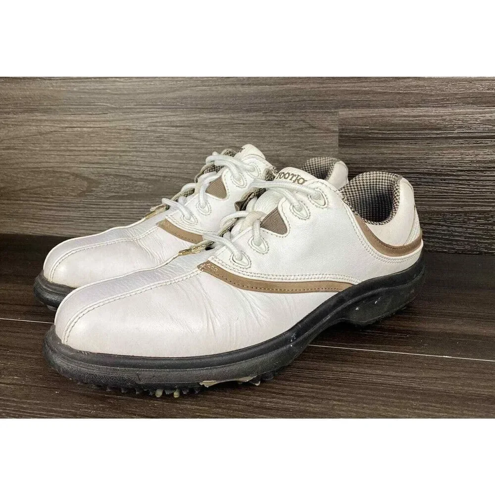 FootJoy Golf Shoes Women's Size‎ White/Beige 98315 7.5 Narrow